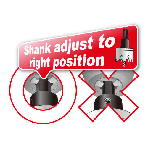 Adjust shank to the right position