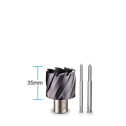 2-3/8" X 2"TiAlN coating HSS annular cutter with 1-1/4" weldon shank & pilot pin 